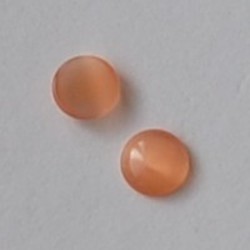 Cabochon 8mm. Orange. Glas Cateye. Rond.