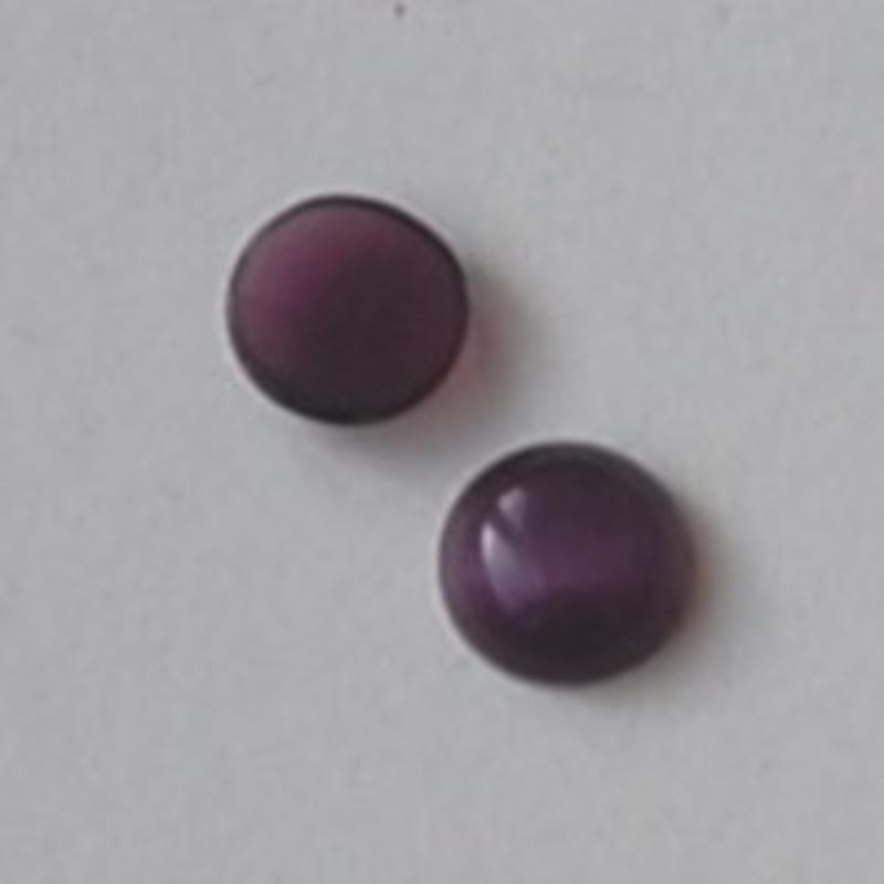 Cabochon 8mm. Purple. Glas Cateye. Rond.