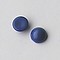 Cabochon 12mm. Jeansblue Opaque. Glas Rond.