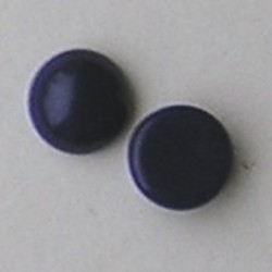 Cabochon 12mm. Dark Blue Opaque. Glas Rond.