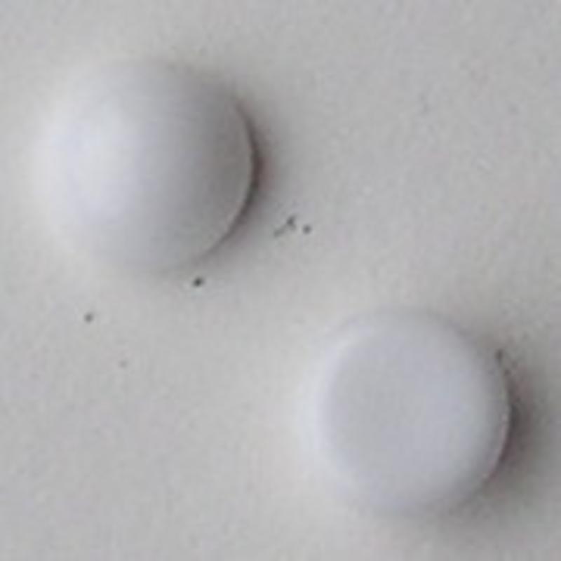 Cabochon 12mm. Wit Opaque. Glas Rond.
