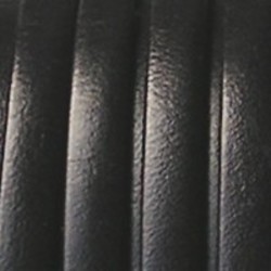 Leren band. 6mm. Zwart. Italiaanse kwaliteit Per stuk van 10 centimeter.