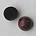 Cabochon. Gemeleerd Zwart Rood. Glas. Rond. 8mm.