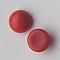 Cabochon 8mm. Coral Opaque. Glas Rond.