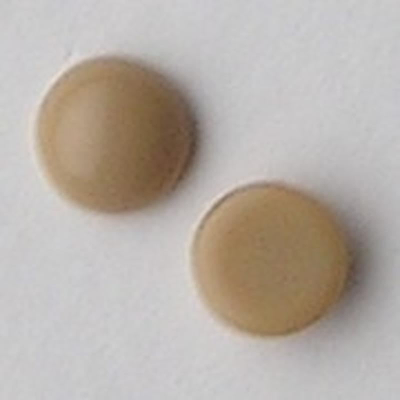 Cabochon. Tan Opaque. Glas. Rond. 8mm.