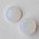 Cabochon 8mm. White Opal. Glas Rond.