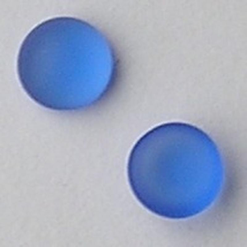 Cabochon. Blue Matte. Glas. Rond. 8mm.