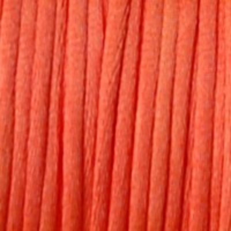 Satijnkoord. Neon Oranje. 2mm. 1 meter voor