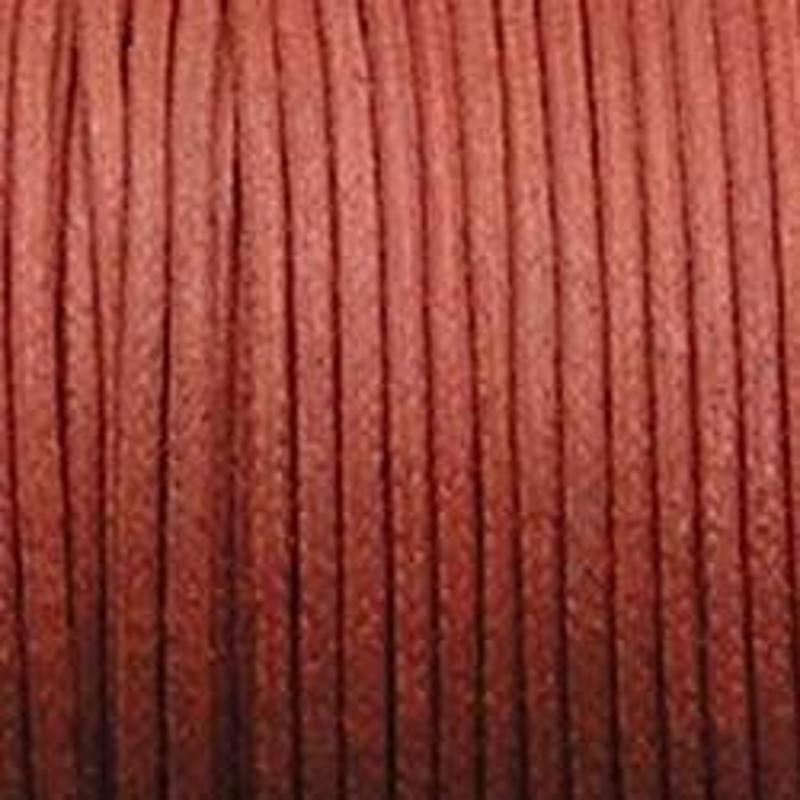 Waxcord. 2mm. Rood/Bruin. Per meter.