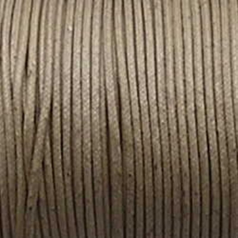 Waxcord. 2mm. Licht Khaki. Per meter.