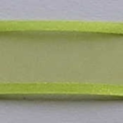 Organzalint. Lime. 25mm. Met Satijnrand. 1 meter voor
