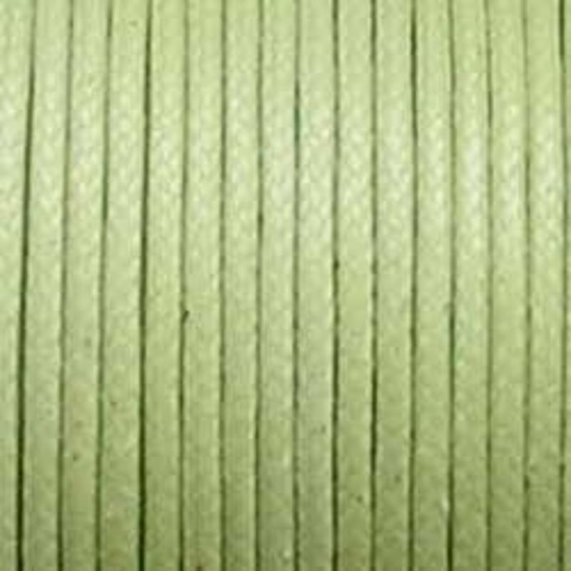 Waxkoord. 2mm. Lime. Per meter van de rol