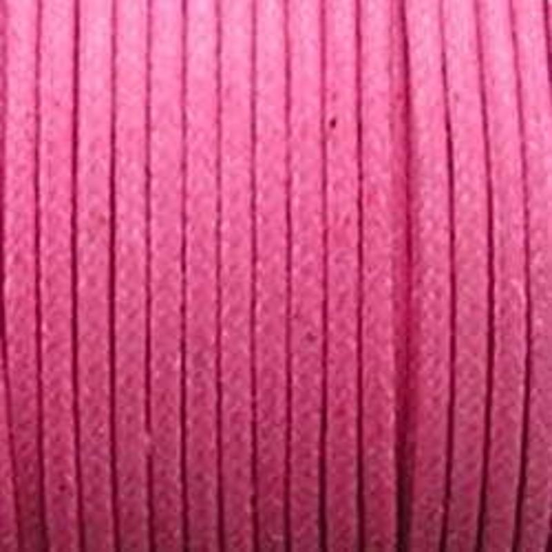 Waxcord. 2mm. Roze. Per meter.