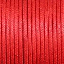 Waxkoord. 2mm. Rood. Per meter van de rol