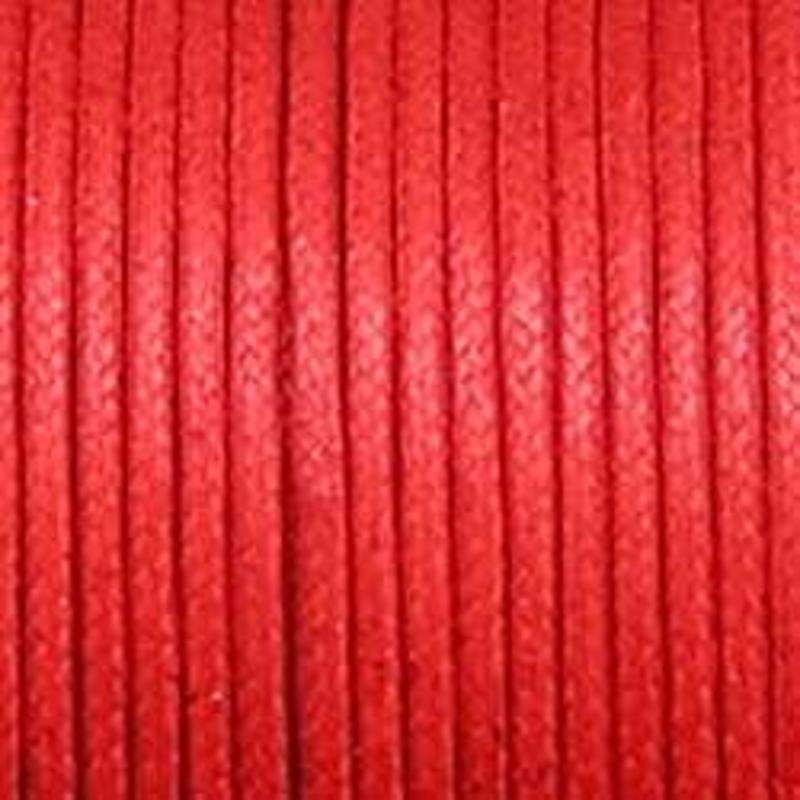 Waxcord. 2mm. Rood. Per meter.