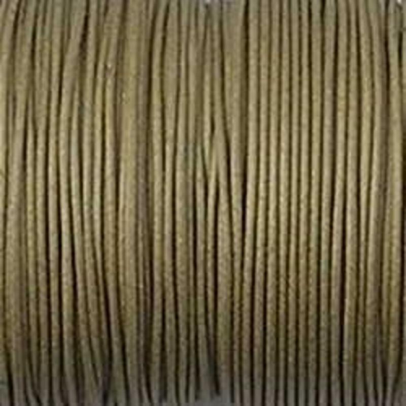 Waxcord. 1mm. Khaki. Per meter.