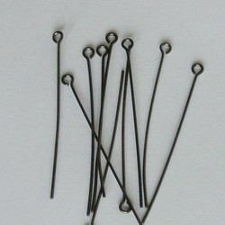 Eyepins. 45mm. Blackplated. bag of 100 pieces.