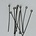 Eyepins. 45mm. Blackplated. bag of 100 pieces.