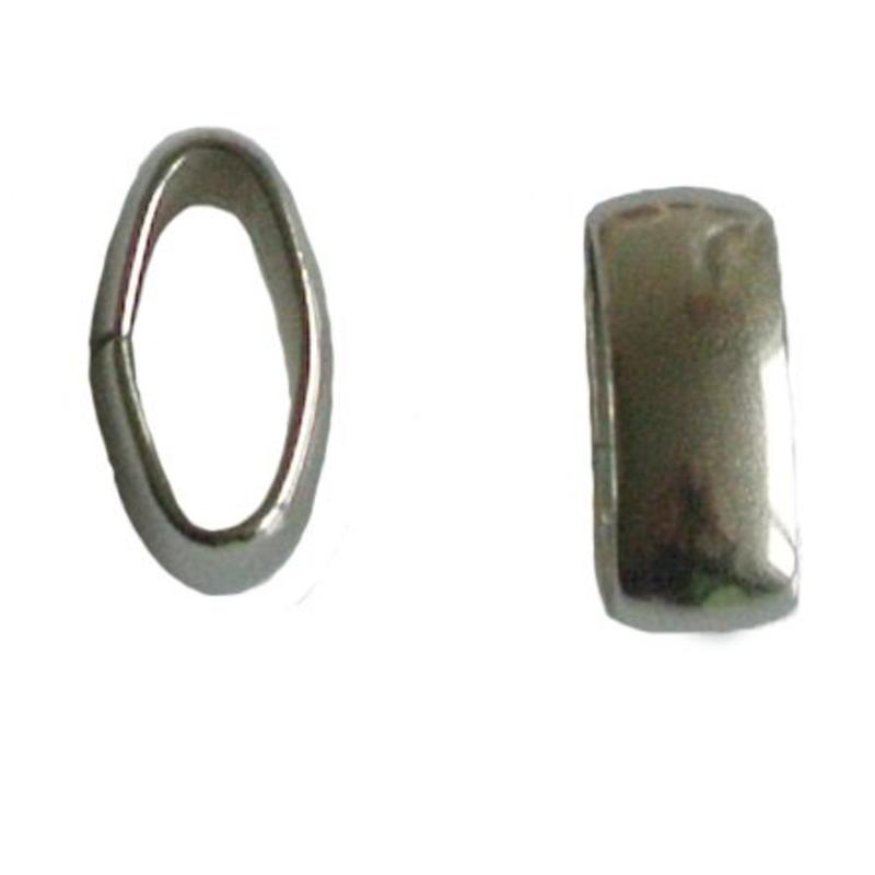Leerschuif 5x12mm. Hoogwaardige kwaliteit Zilverkleurig.
