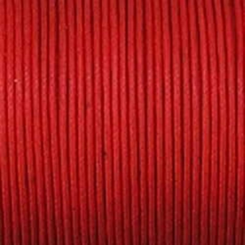 Waxcord. 1mm. Rood. Per meter.