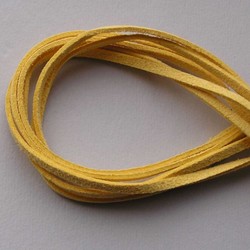 Imitatie Suede Veter. 3 mm x1 meter Maisgeel