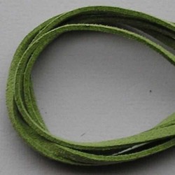 Imitatie Suede Veter. 3 mm x1 meter Olijfgroen