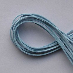 Imitatie Suede Veter. 3 mm x1 meter Lichtblauw