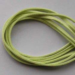 Imitatie Suede Veter. 3 mm x1 meter Appelgroen