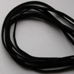 Imitation Suede Lace. 2 mm x1 meter Black