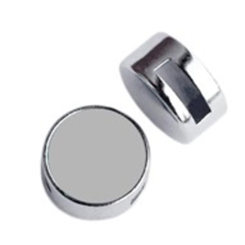 Leerschuif 14mm. met ruimte voor 12mm cabochon geschikt voor plat leer 8mm of Ibizalint Zilverkleurig Glad.