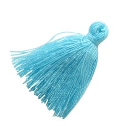 Kwastje. 25mm lengte Lichtblauw