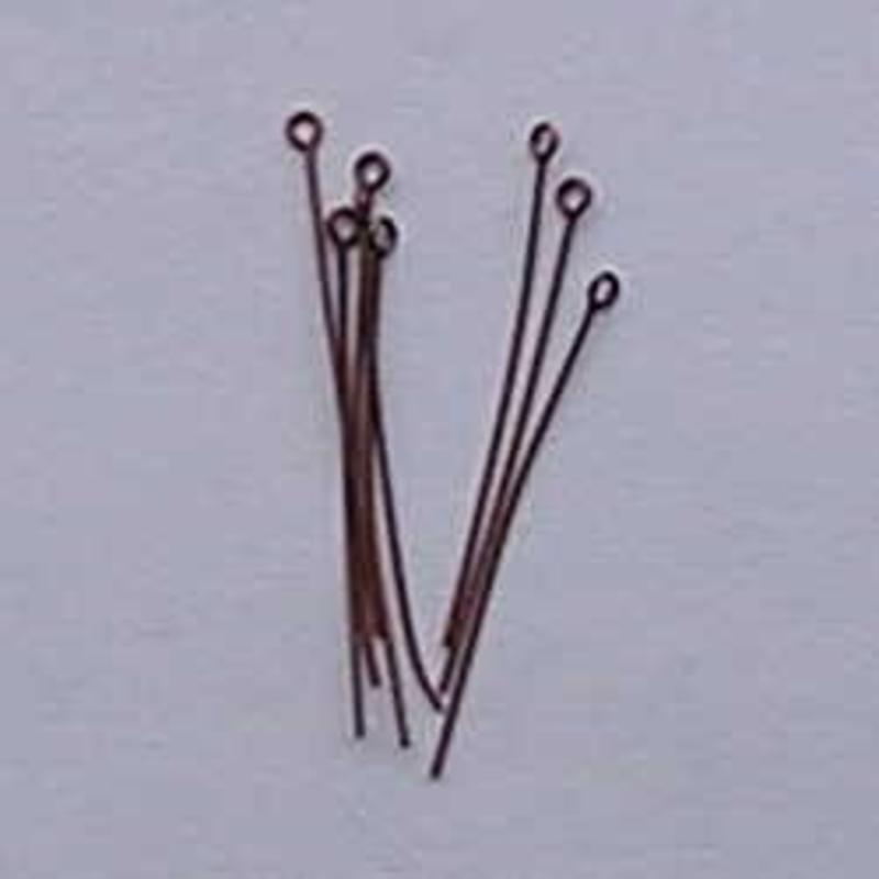 Eyepins. 0.7x32mm. Roodkoper. 100 stuks voor