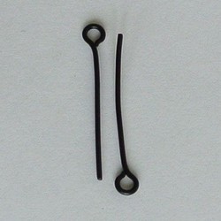 Eyepins. 25mm. Black. per 10 stuks  voor.