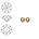 SWAROVSKI ELEMENTS Swarovski Similisteen. Crystal Golden Shadow. ss18. 4mm. Per stuk