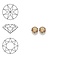 SWAROVSKI ELEMENTS Swarovski Similisteen 4mm pp32. xilion chaton Crystal Golden Shadow