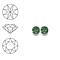 SWAROVSKI ELEMENTS Swarovski Similisteen 4mm pp32. xilion chaton Palace Green Opal