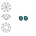 SWAROVSKI ELEMENTS Similisteen. Blue Zircon. pp32. 4mm. Per stuk