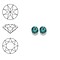 SWAROVSKI ELEMENTS Similisteen. Blue Zircon. pp32. 4mm. Per stuk