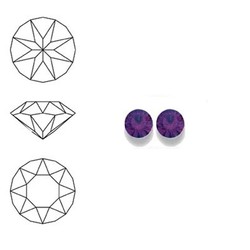 SWAROVSKI ELEMENTS Swarovski Similisteen 4mm pp32. xilion chaton Amethyst