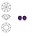 SWAROVSKI ELEMENTS Swarovski Similisteen 4mm pp32. xilion chaton Amethyst