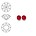 SWAROVSKI ELEMENTS Swarovski Similisteen 4mm pp32. xilion chaton Light Siam