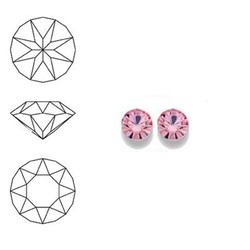 SWAROVSKI ELEMENTS Similisteen. Light Roze. pp32. 4mm. Per stuk