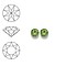 SWAROVSKI ELEMENTS Swarovski Similisteen 3mm pp24. xilion chaton Peridot