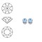 SWAROVSKI ELEMENTS Swarovski Similisteen 3mm pp24. xilion chaton Light Sapphire