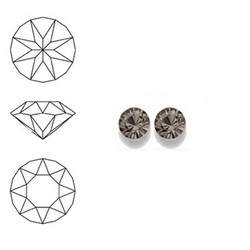 SWAROVSKI ELEMENTS Similisteen. Black Diamond. pp24. 3mm. Per stuk