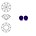 SWAROVSKI ELEMENTS Swarovski Similisteen 3mm pp24. xilion chaton Purple Velvet