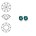 SWAROVSKI ELEMENTS Swarovski Similisteen 3mm pp24. xilion chaton Blue Zircon