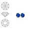SWAROVSKI ELEMENTS Swarovski Similisteen 3mm pp24. xilion chaton Capri Blue