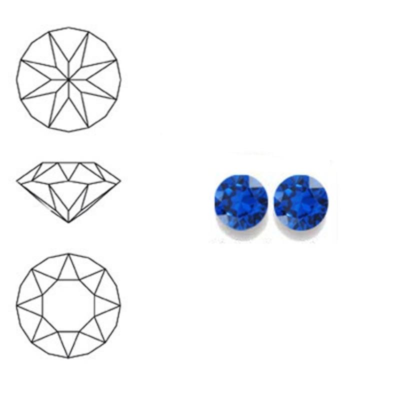 SWAROVSKI ELEMENTS Similisteen. Capri Blue. pp24. 3mm. Per stuk