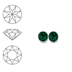 SWAROVSKI ELEMENTS Similisteen. Emerald. pp24. 3mm. Per stuk